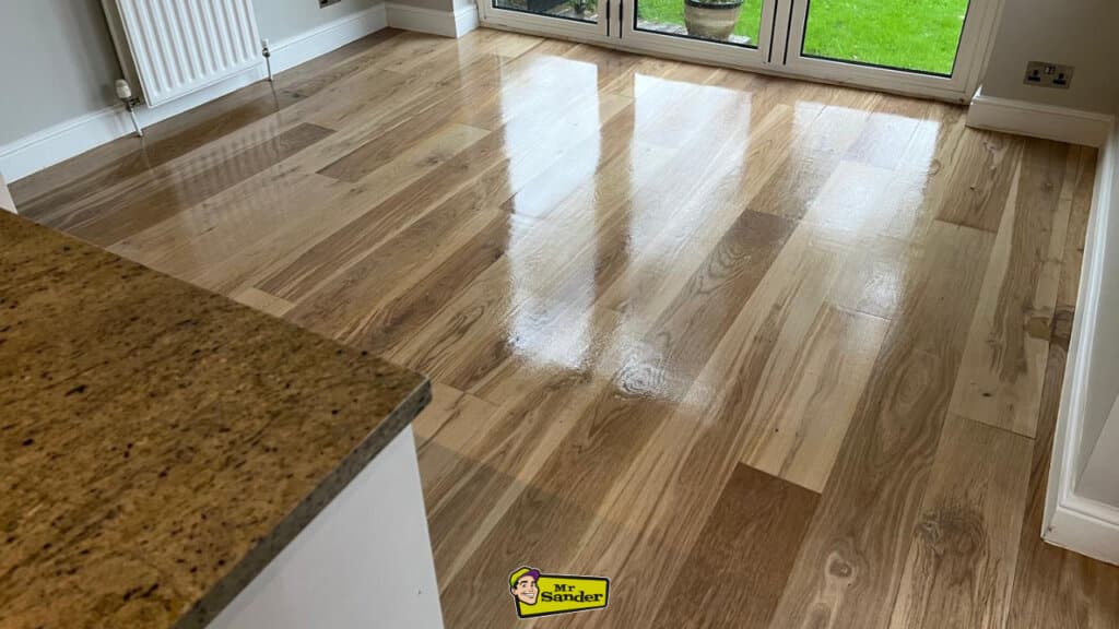 Beautifully refinished hardwood floor in Bexley, showcasing a smooth and glossy finish from professional floor sanding services.