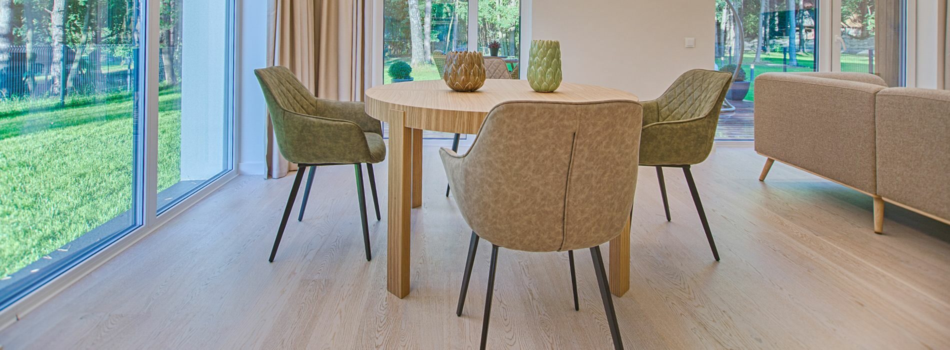 Experience the remarkable revival of 7-year-old engineered oak floors in Chiswick. Our expert floor sanding team revitalized the tired surfaces, revealing their timeless charm. Through a gentle mid-oak stain, we enhanced their inherent grace while preserving their individuality. To ensure enduring strength, we meticulously applied four coats of Junckers Strong in a satin finish, establishing a protective barrier against daily wear. These exquisite floors, featuring a 4.1 mm top layer thickness, combine aesthetic allure with long-lasting resilience.