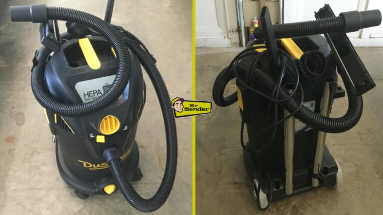 A robust HEPA vacuum designed for Dust-Free Floor Sanding Systems, suitable for both commercial and home hardwood or parquet floor restoration projects.