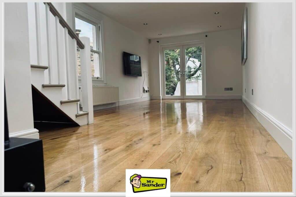 Hardwood floor fitting in Garthamlock G33 by Mr Sander®️, ensuring enduring quality and classic elegance.