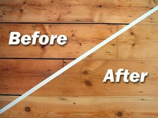 a wood planks with white lines