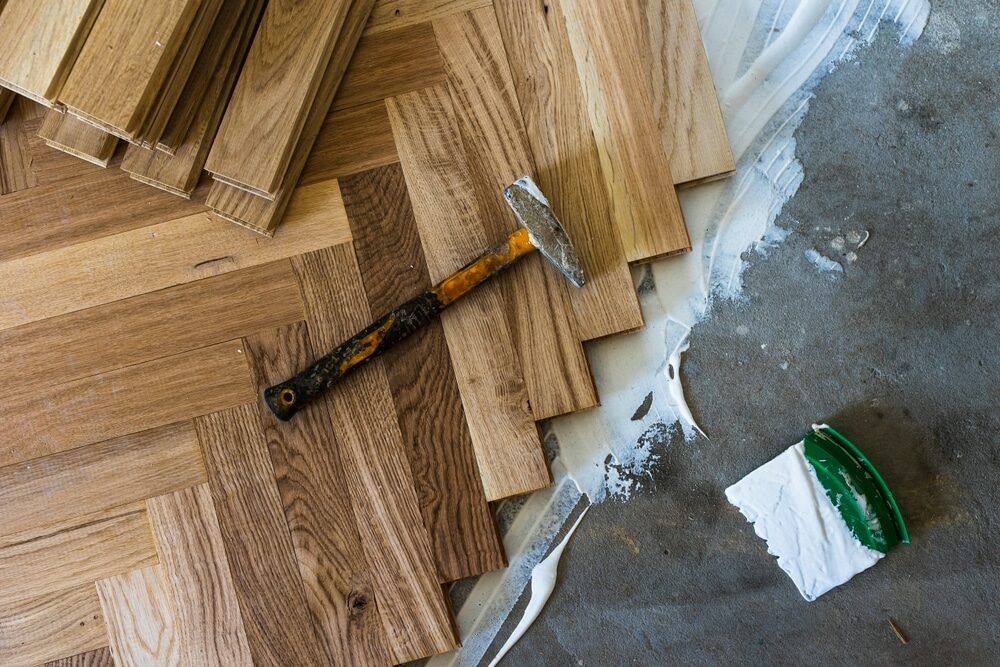 Installing Herringbone Parquet Flooring