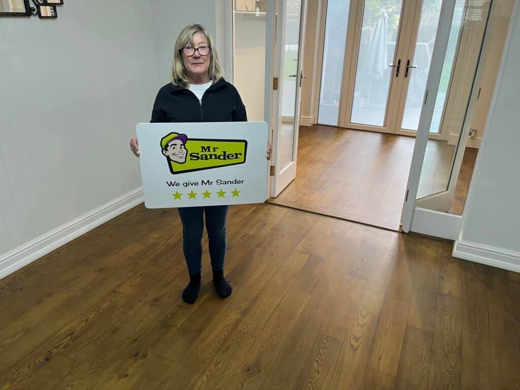 Kahrs floor fitting in Garthamlock G33 by Mr Sander®️, providing a refined and premium finish.