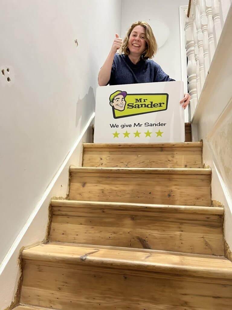 Stairs sanding completed by Mr Sander. Another happy client :)