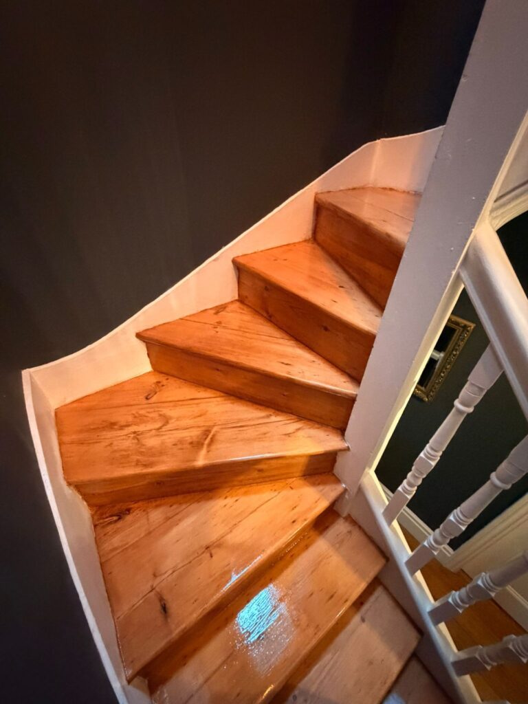 Sanding Pine Stairs: The Most Satisfying Mr. Sander Makeovera