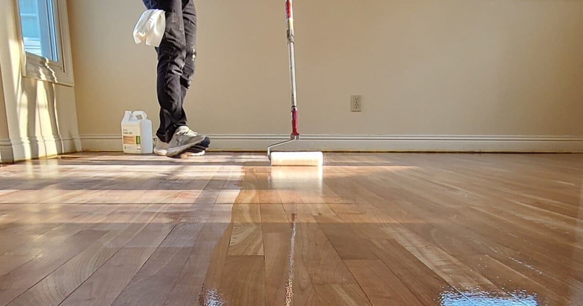 uneven finishing coat wood floor