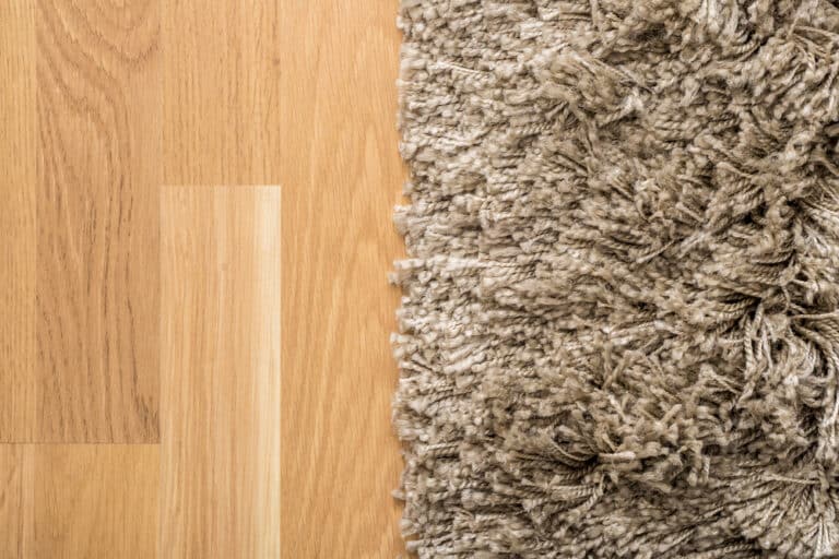 Fluffy,Carpet,On,Laminate,Floor