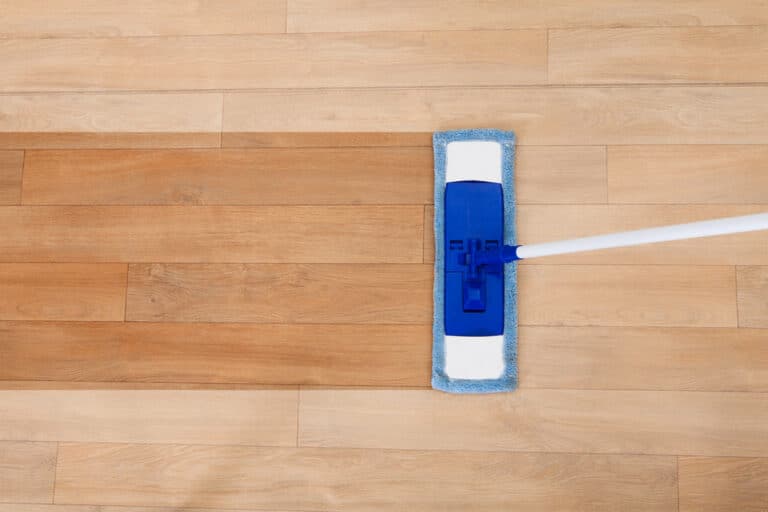 Overhead,View,Of,A,Modern,Sponge,Style,Mop,Being,Used