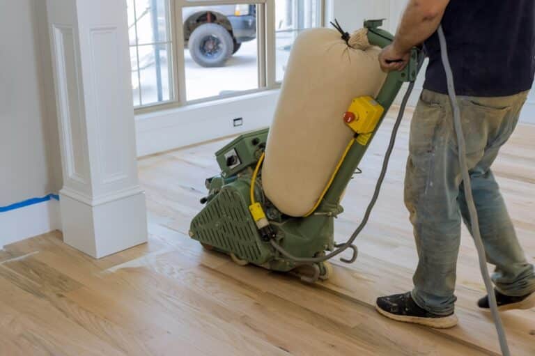 During,Of,Newly,Constructed,House,,Floor,Sander,Is,Being,Used