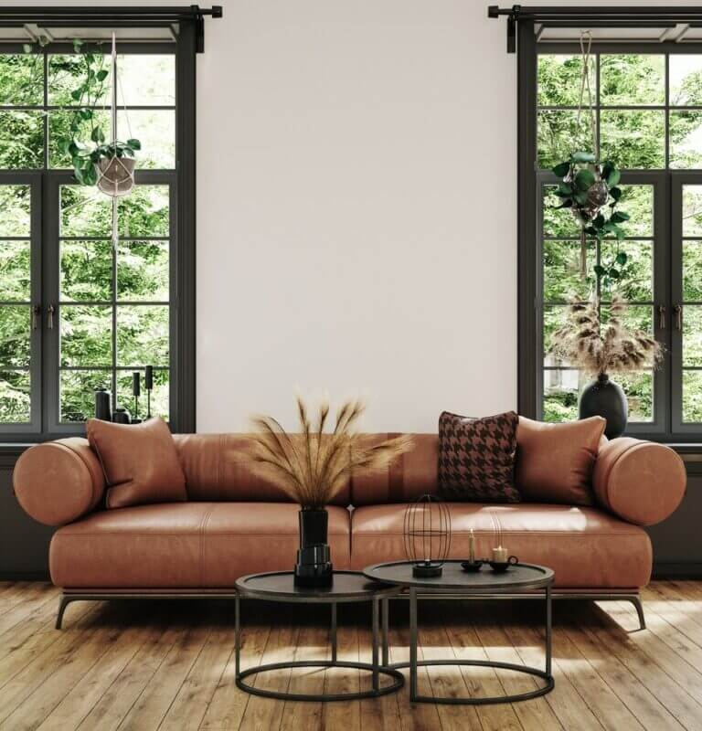 Living Space with Hardwood Flooring