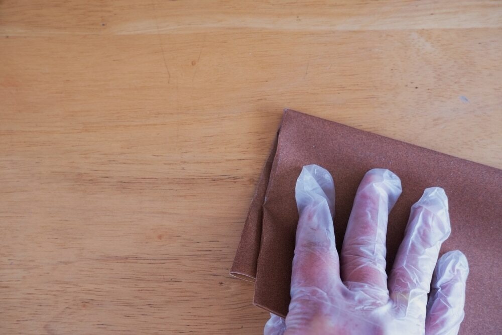 wood floor Hand Sand