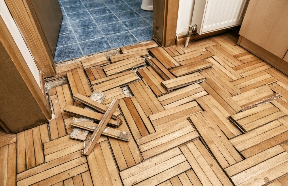 damage wood floor restoration