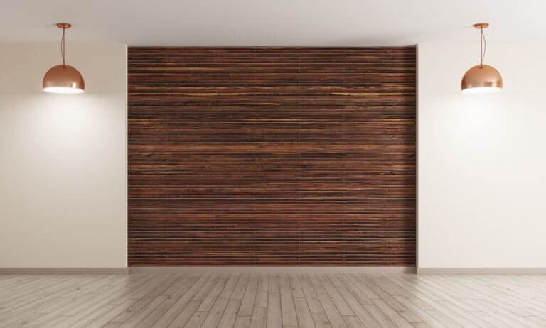 Empty,Interior,Background,,Room,With,Brown,Wood,Paneling,Wall,And