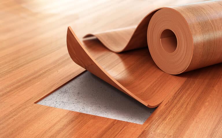 Linoleum,Coating.,Flooring,Installation.,3d,Illustration