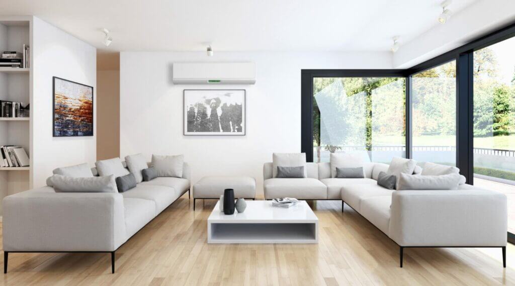 Beautifully sanded and refinished maple wood floor in the living room of a home in Chingford, UK, showcasing the professional work of Mr Sander®.