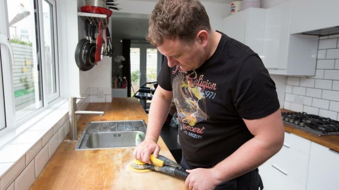 DIY Guide How to Sand Your Kitchen Worktop Mr Sander®